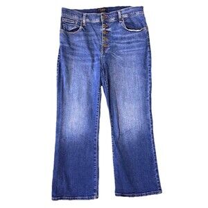 Banana Republic Women’s Y2K High Rise Button Fly Bootcut Jeans Medium Wash 32/14